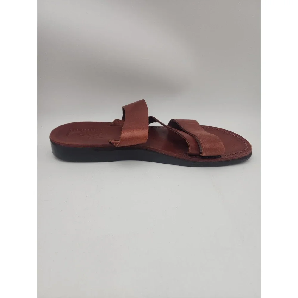 100% Leather Old Abraham Jerusalem Artisan Handmade Jesus Sandals EU 46 US 12